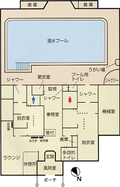 武芸川健康プールの平面図