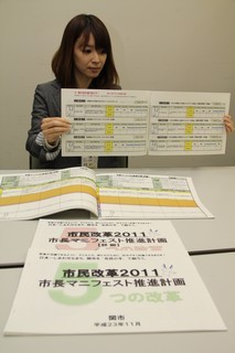 尾関市長マニフェスト推進計画策定