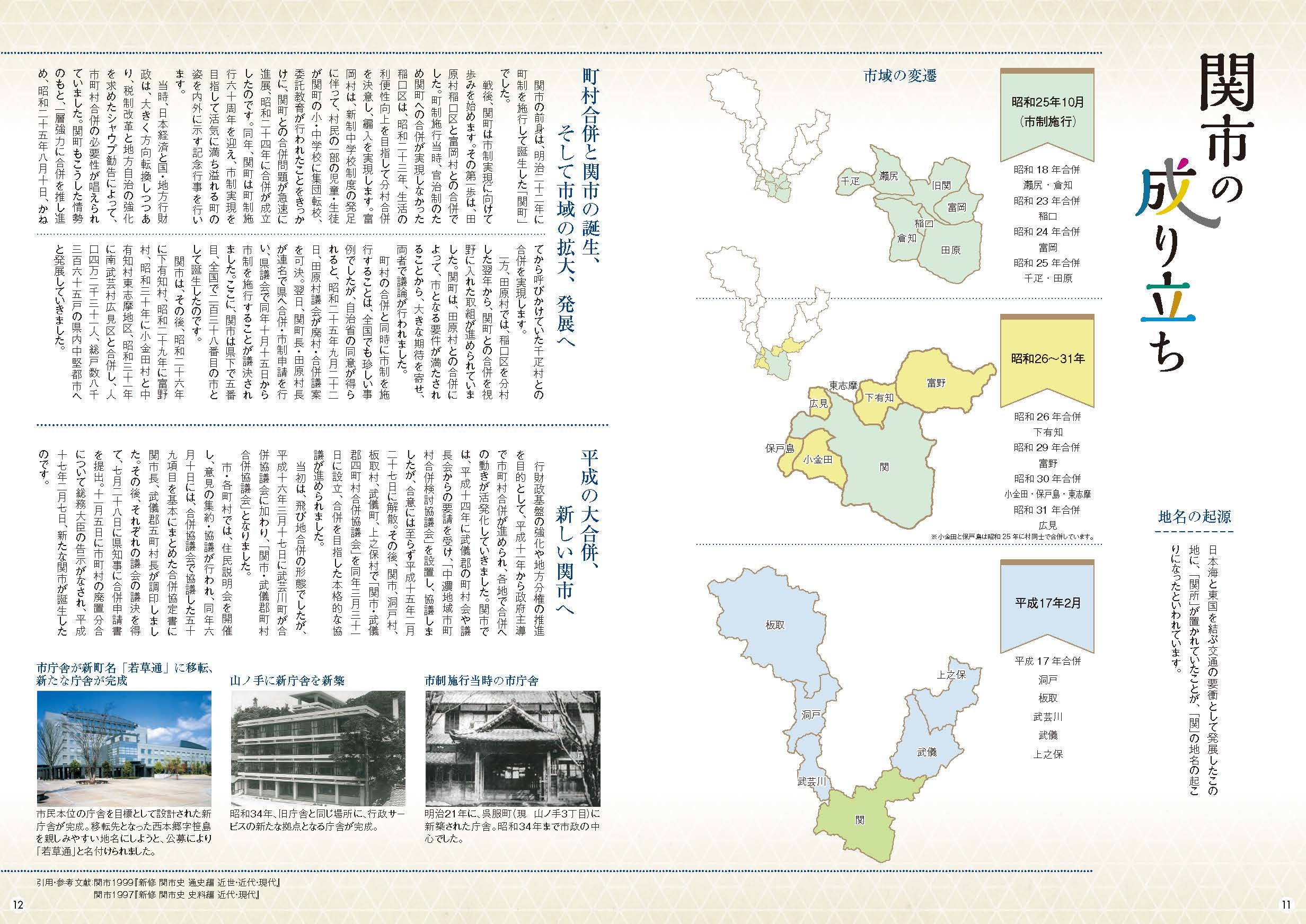 関市の成り立ちページ