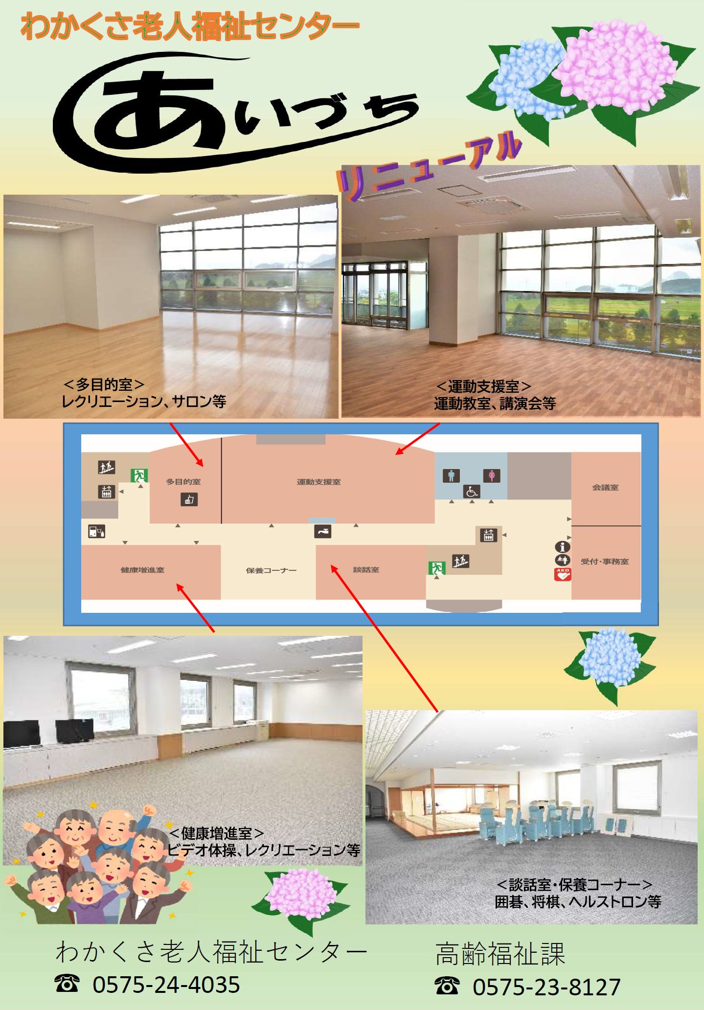 わかくさ老人福祉センター運動支援室の室内写真