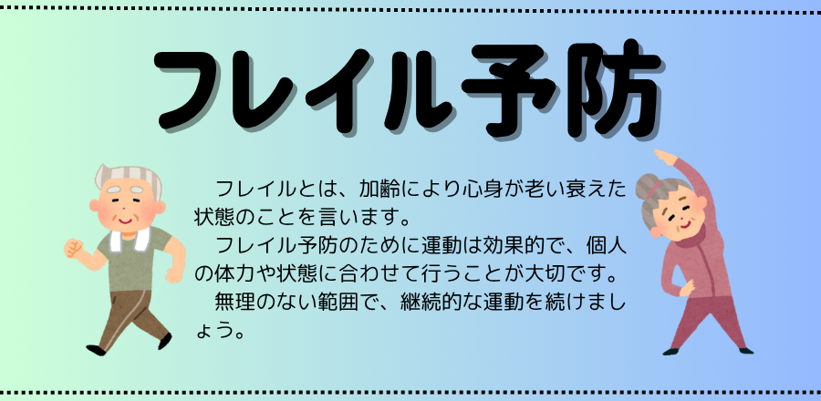 フレイル予防を促すためのバナーです